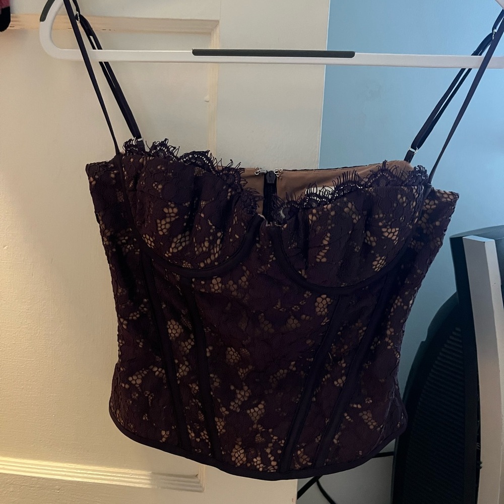 House of CB Black Lace Bustier Top - Picture 4 of 5